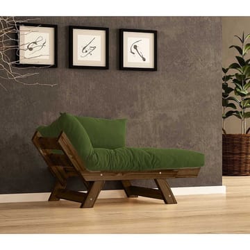 Zylar 2-seter Utfellbar Sovesofa med Treramme 75x140 cm i Lin - Grønn - Møbler - Sofaer - Sovesofaer - 2 seters sovesofa