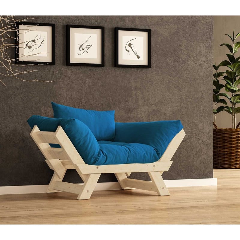 Zylar 2-seters Sovesofa - Blå/Natur - Møbler - Sofaer - Sovesofaer