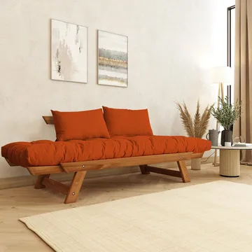 Zylar 2-seters Sovesofa - Brun/Oransje - Møbler - Sofaer - Sovesofaer