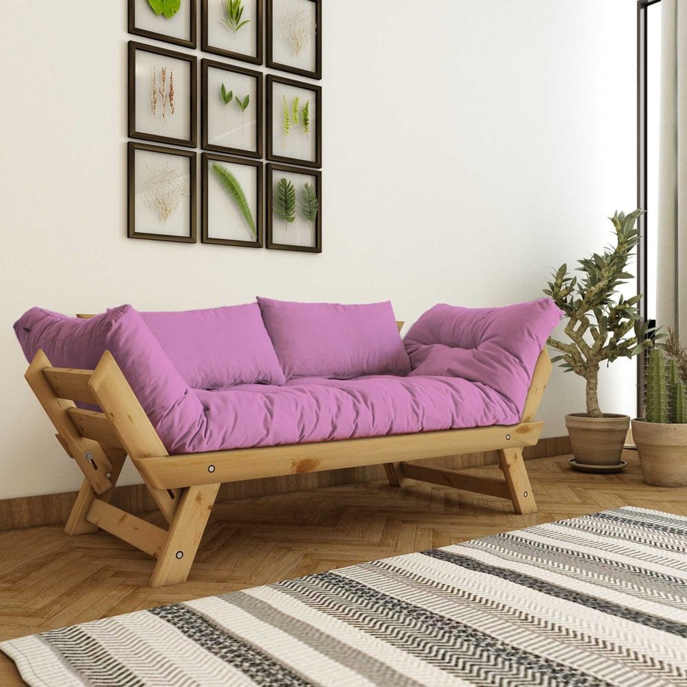 Zylar 2-seters Sovesofa - Rosa/Natur