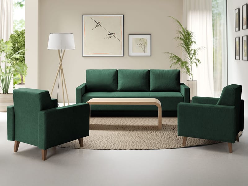 sovesofagruppe OVIEDO Verita 75 - grønn - Møbler - Sofaer - Sofagrupper