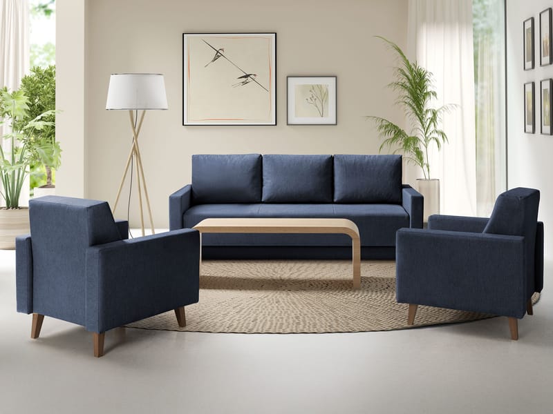 sovesofagruppe OVIEDO Verita 76 - blå - Møbler - Sofaer - Sofagrupper