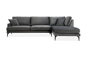 Stacker Hjørnesofa med Divan Høyre - Svart - Møbler - Sofaer - Sofa med sjeselong