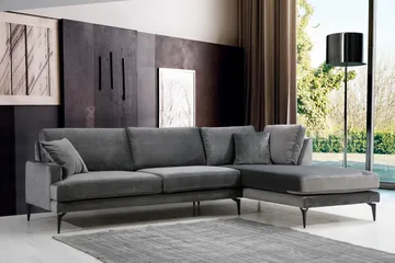 Stacker Hjørnesofa med Divan Høyre - Svart - Møbler - Sofaer - Sofa med sjeselong