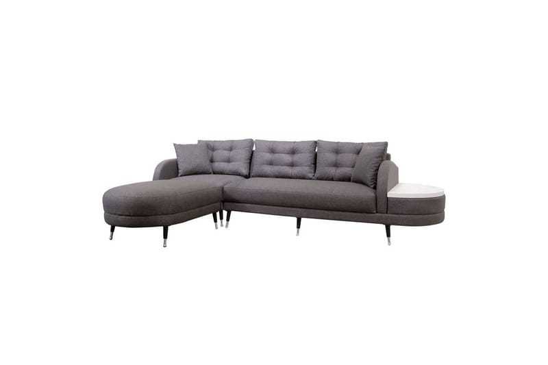 Sufian 3-seters sofa med Divan - Antrasitt - Møbler - Sofaer - Sofa med sjeselong