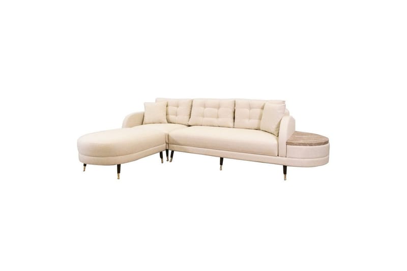 Sufian 3-seters sofa med Divan - Cremehvit - Møbler - Sofaer - Sofa med sjeselong
