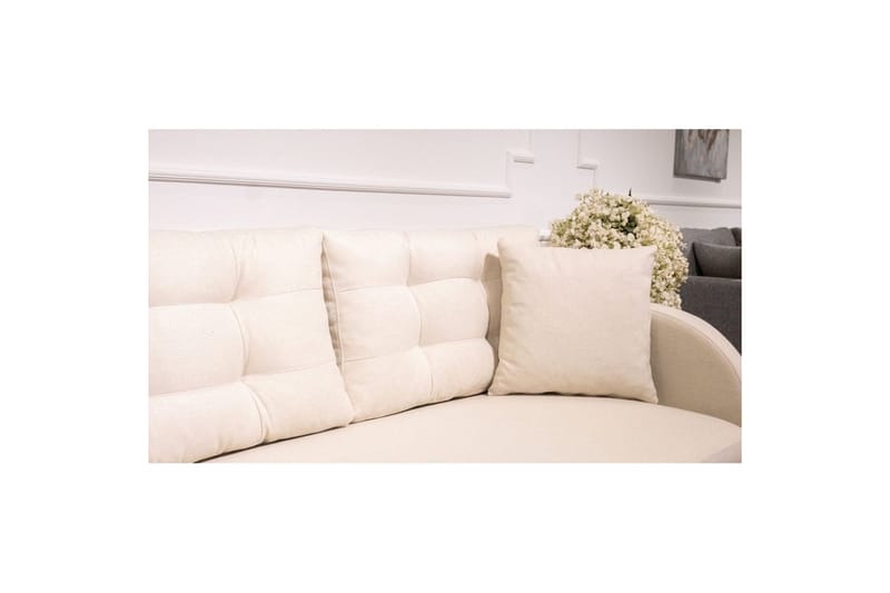 Sufian 3-seters sofa med Divan - Cremehvit - Møbler - Sofaer - Sofa med sjeselong