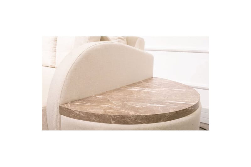 Sufian 3-seters sofa med Divan - Cremehvit - Møbler - Sofaer - Sofa med sjeselong