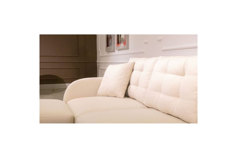 Sufian 3-seters sofa med Divan - Cremehvit - Møbler - Sofaer - Sofa med sjeselong