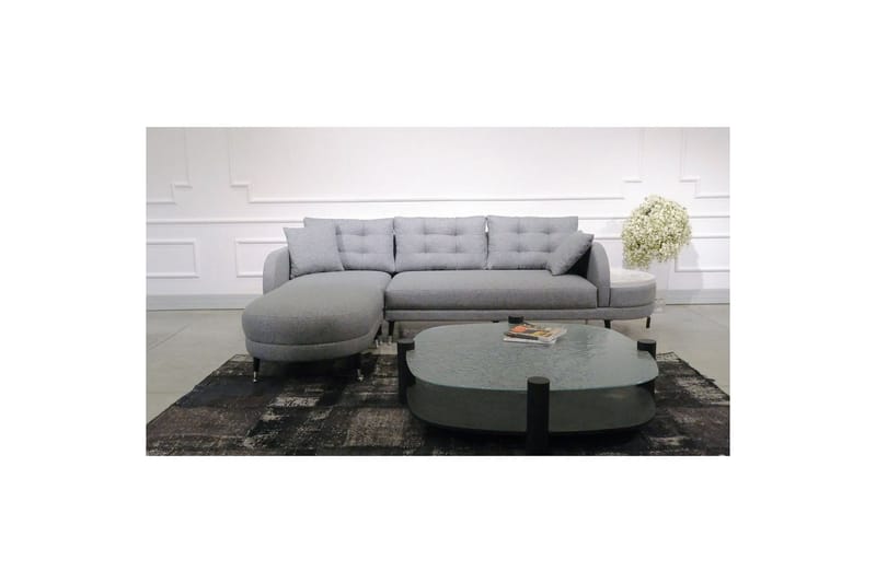 Sufian 3-seters sofa med Divan - Mørkegrå - Møbler - Sofaer - Sofa med sjeselong