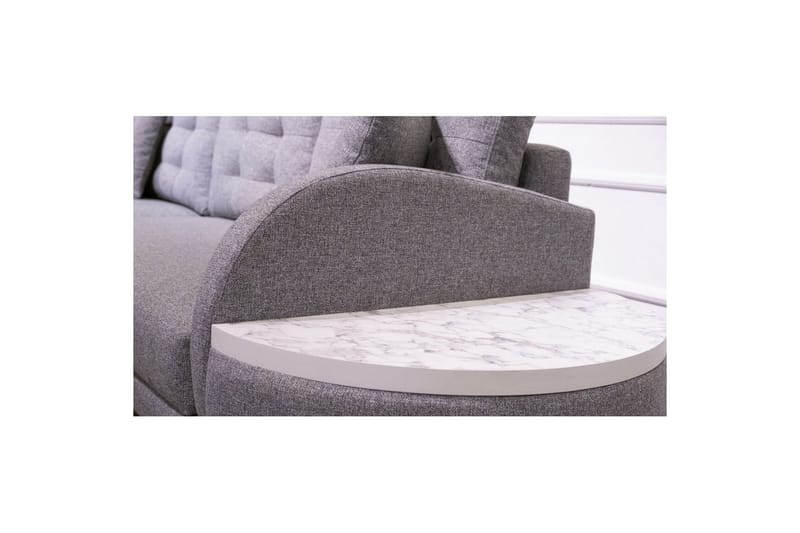Sufian 3-seters sofa med Divan - Mørkegrå - Møbler - Sofaer - Sofa med sjeselong