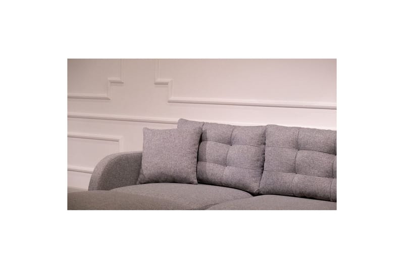 Sufian 3-seters sofa med Divan - Mørkegrå - Møbler - Sofaer - Sofa med sjeselong