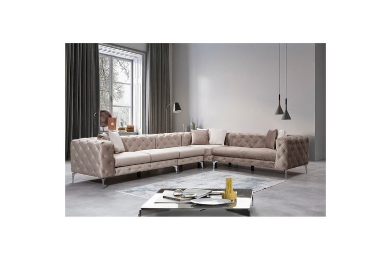 Sufian hjørnesofa 5-seter - Beige - Møbler - Sofaer - Hjørnesofa