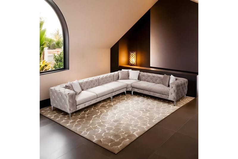 Sufian hjørnesofa 5-seter - Beige - Møbler - Sofaer - Hjørnesofa