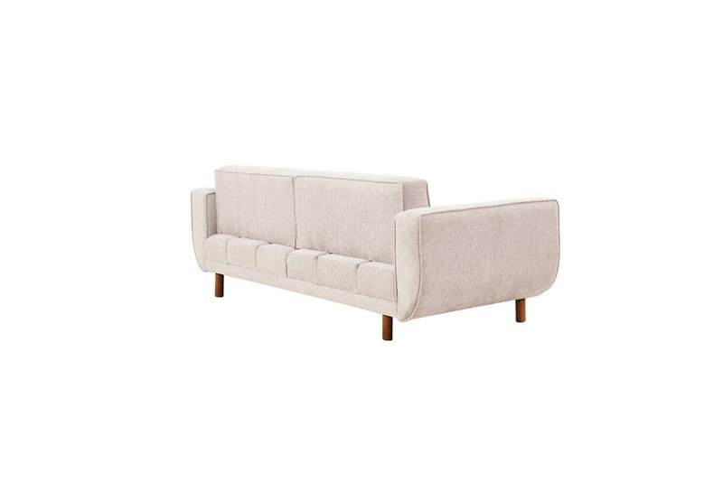 Sufian Sofasett 3-seter - Rødfarget tre/Cremehvit - Møbler - Sofaer - Sofagrupper