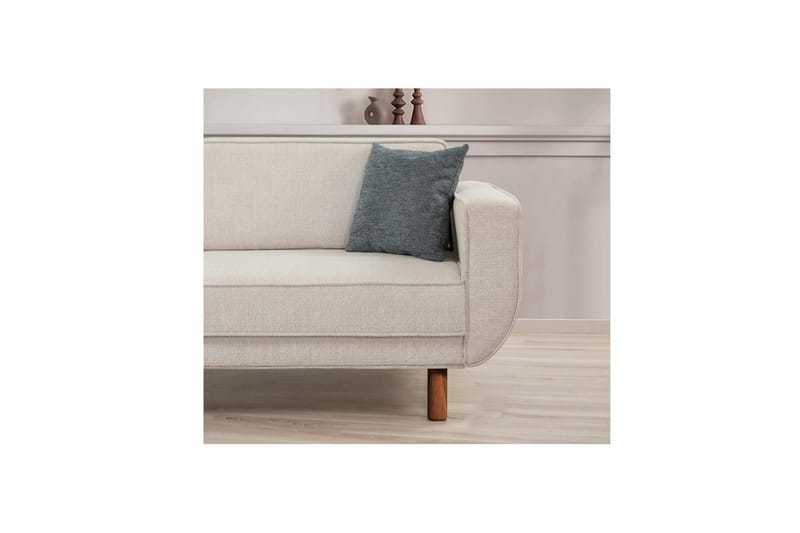 Sufian Sofasett 3-seter - Rødfarget tre/Cremehvit - Møbler - Sofaer - Sofagrupper