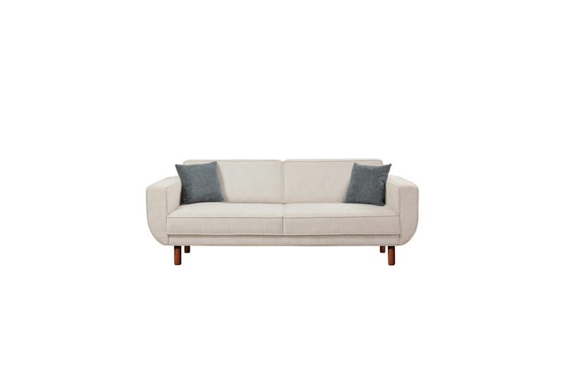 Sufian Sofasett 3-seter - Rødfarget tre/Cremehvit - Møbler - Sofaer - Sofagrupper