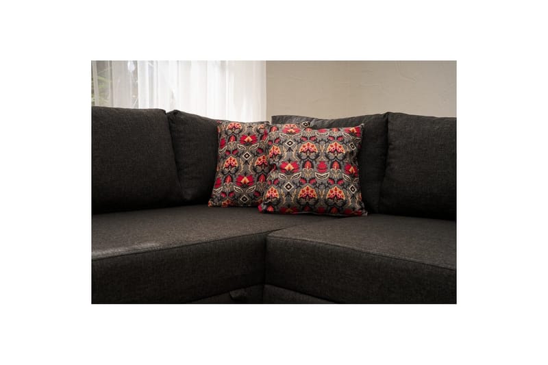Sufian Soffa med Sjeselong 4-sits - Antrasitt - Møbler - Sofaer - Sovesofaer