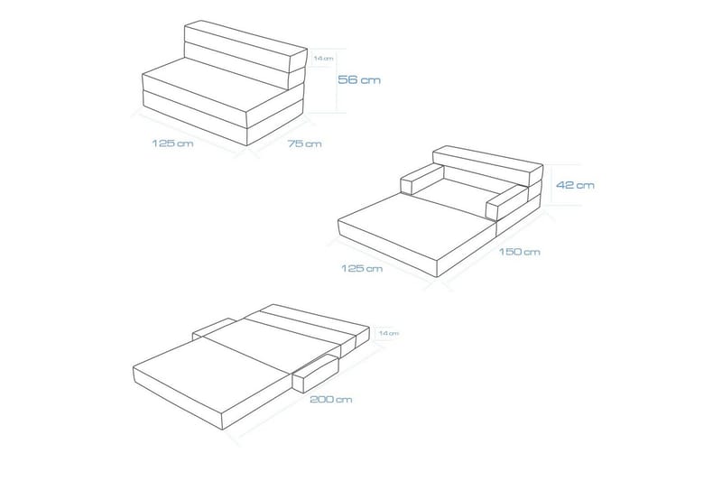 Sufian Sovesofa 2-sits - Grafittgrå - Møbler - Sofaer - Sovesofaer