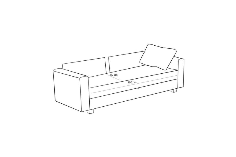 Sufian Sovesofa 3-sits - Grå - Møbler - Sofaer - Sovesofaer