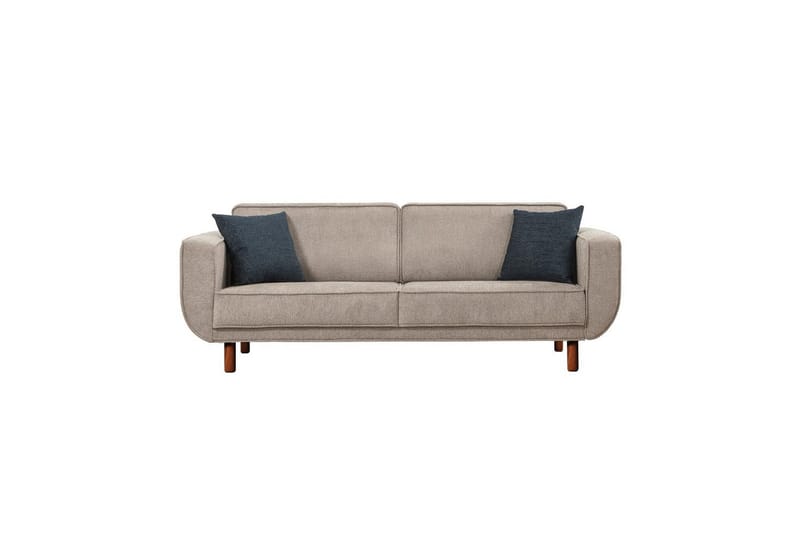 Sufian Sovesofa 3-sits - Mellomfarget tre/Grå - Møbler - Sofaer - Sovesofaer