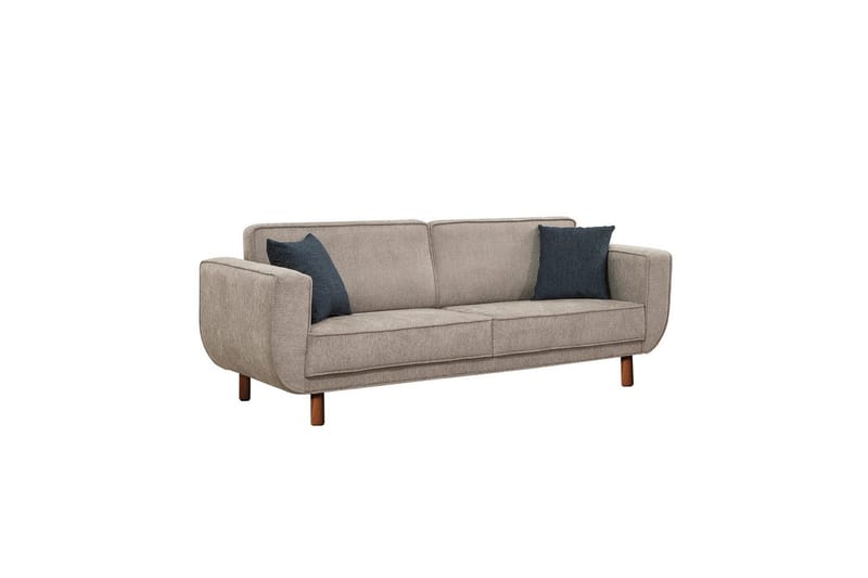 Sufian Sovesofa 3-sits - Mellomfarget tre/Grå - Møbler - Sofaer - Sovesofaer