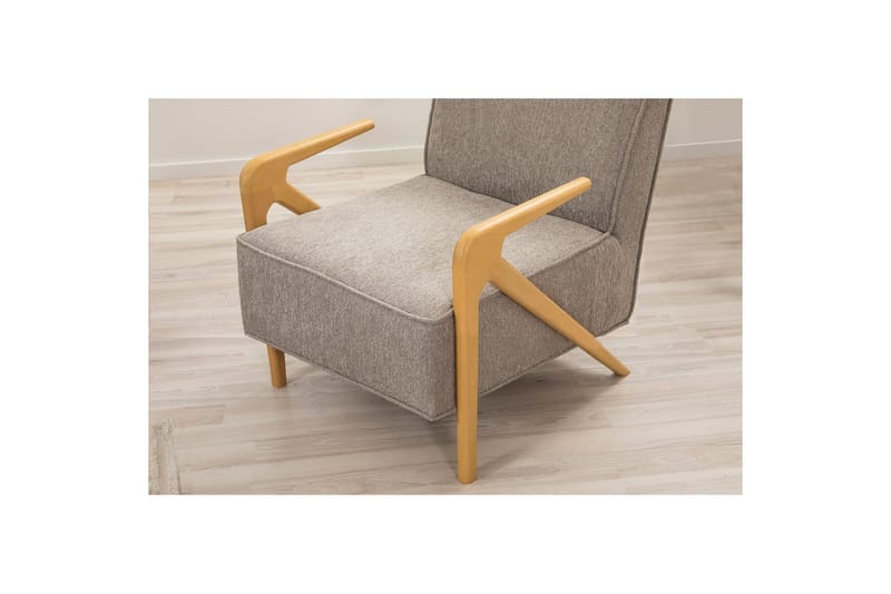 Sufian Sovesofa 3-sits - Mellomfarget tre/Grå - Møbler - Sofaer - Sovesofaer