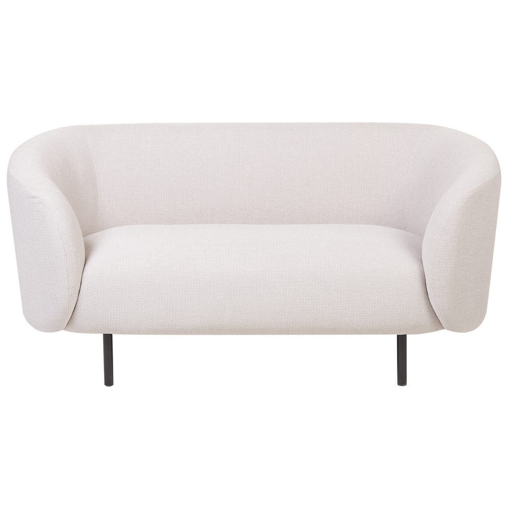 Svängd soffa Svart, Beige -