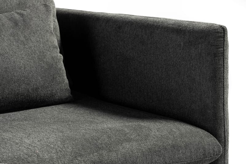 Svartvik Sjeselongsofa i fløyel - Dyp sofa med sjeselong - Vendbar - Grå - Møbler - Sofaer - Sofa med sjeselong
