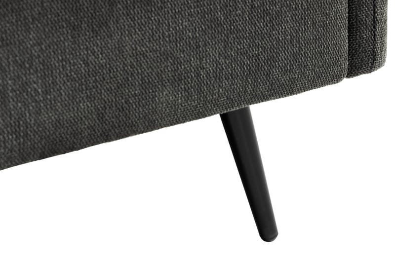 Svartvik Sjeselongsofa i fløyel - Dyp sofa med sjeselong - Vendbar - Grå - Møbler - Sofaer - Sofa med sjeselong
