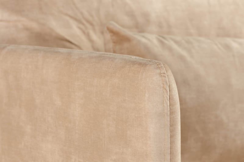 Svartvik Skjønn 3-seter Dyp sofa i fløyel - Beige - Møbler - Sofaer - Sofa 3 seter