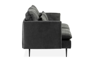 Svartvik Skjønn 3-seter Dyp sofa i fløyel - Grå - Møbler - Sofaer - Sofa 3 seter