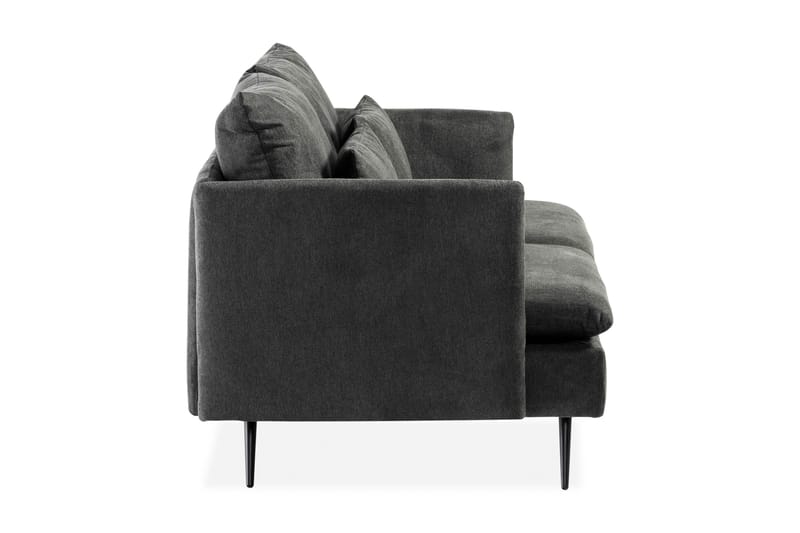 Svartvik Skjønn 3-seter Dyp sofa i fløyel - Grå - Møbler - Sofaer - Sofa 3 seter