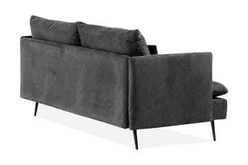 Svartvik Skjønn 3-seter Dyp sofa i fløyel - Grå - Møbler - Sofaer - Sofa 3 seter