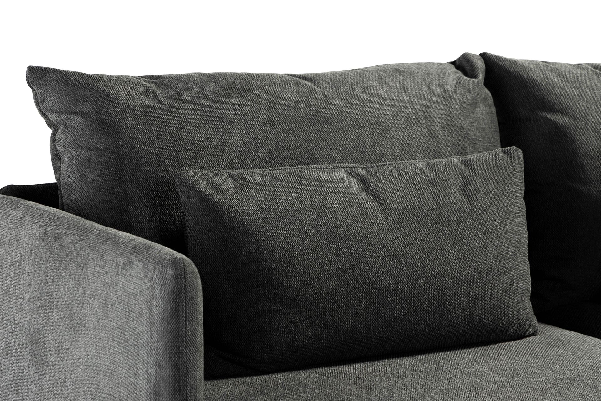 Svartvik Skjønn 3-seter Dyp sofa i fløyel - Grå - Møbler - Sofaer - Sofa 3 seter