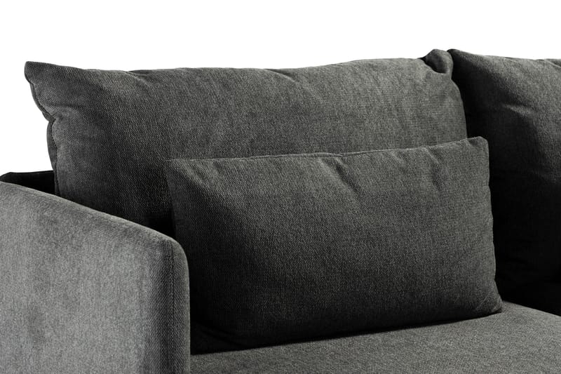 Svartvik Skjønn 3-seter Dyp sofa i fløyel - Grå - Møbler - Sofaer - Sofa 3 seter
