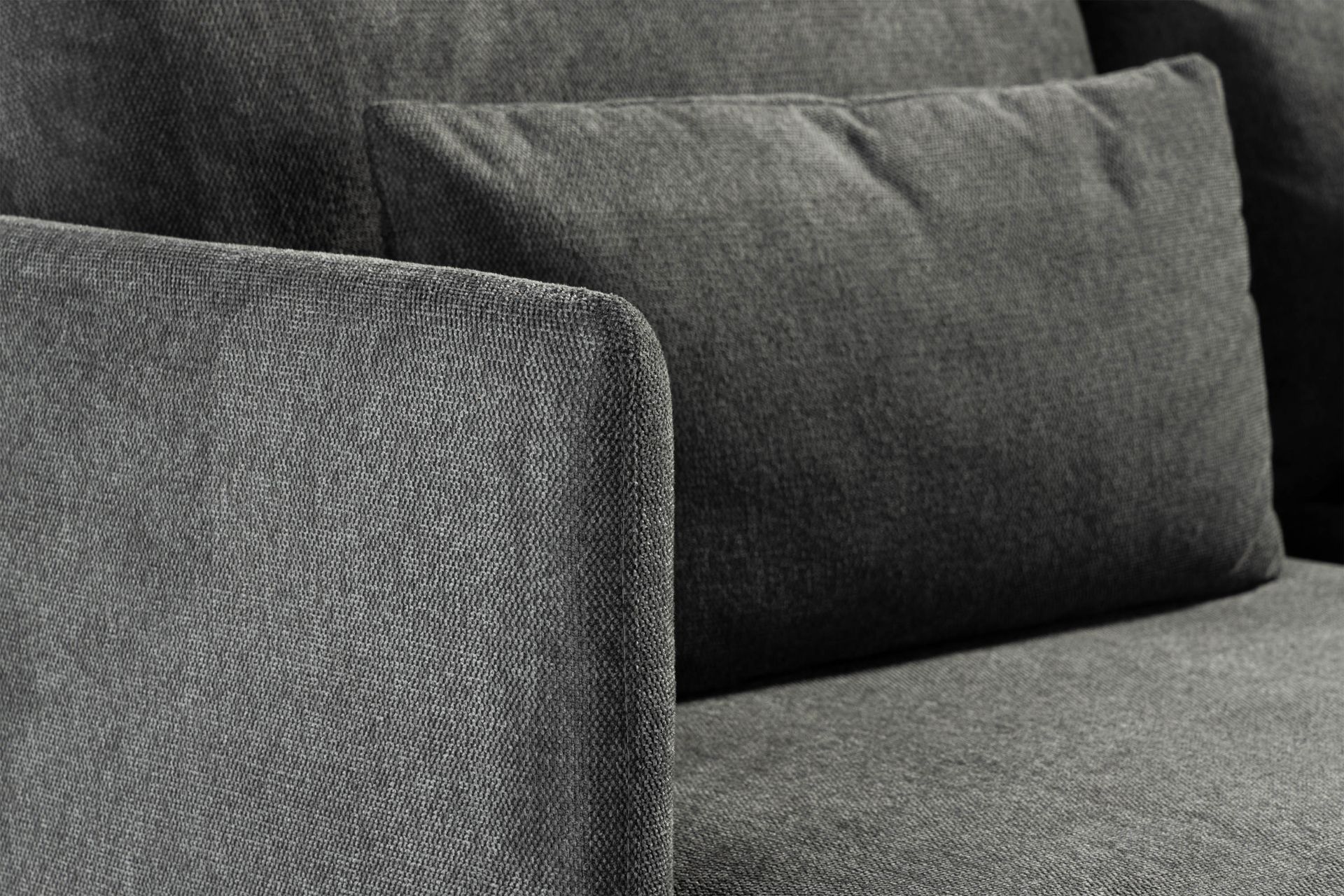 Svartvik Skjønn 3-seter Dyp sofa i fløyel - Grå - Møbler - Sofaer - Sofa 3 seter