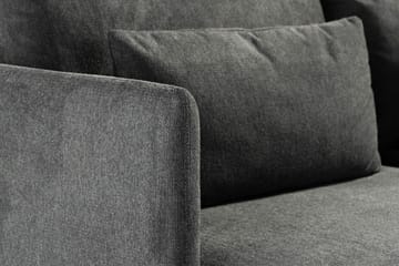 Svartvik Skjønn 3-seter Dyp sofa i fløyel - Grå - Møbler - Sofaer - Sofa 3 seter