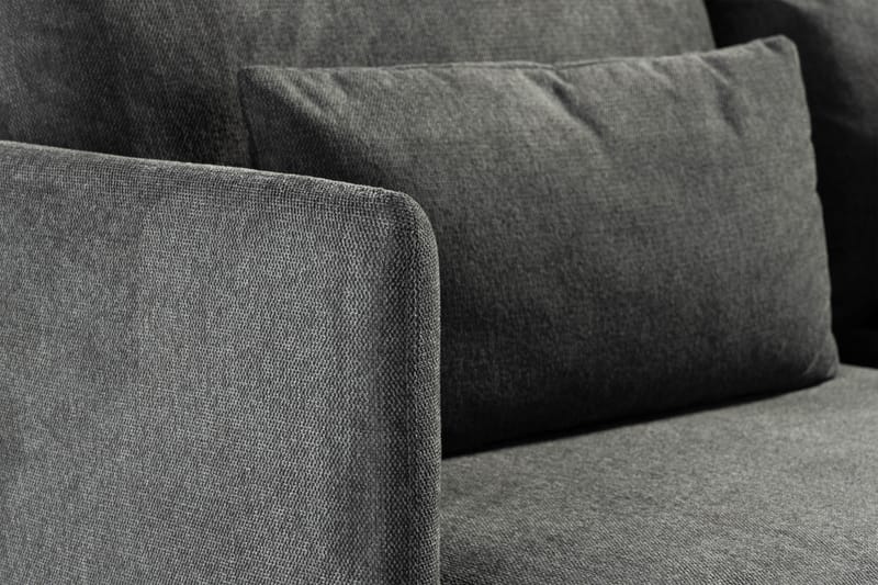 Svartvik Skjønn 3-seter Dyp sofa i fløyel - Grå - Møbler - Sofaer - Sofa 3 seter