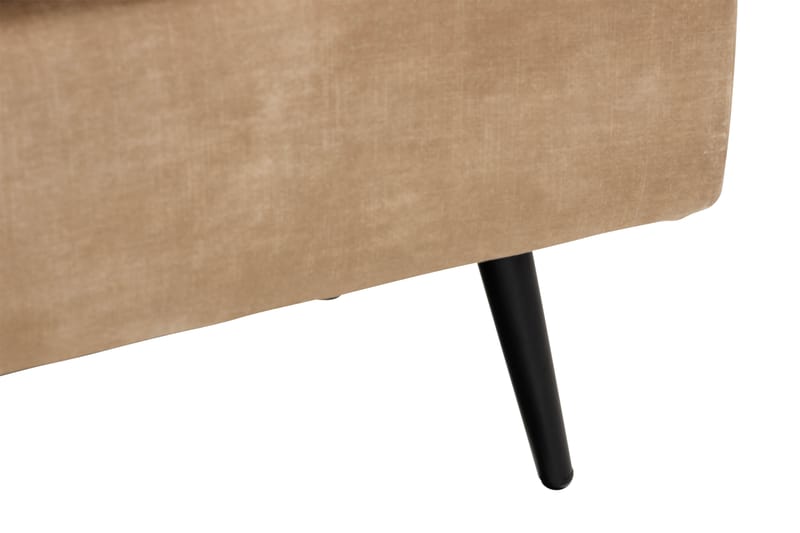 Svartvik U-Sofa i Fløyel - Dyp dobbel sjeselongsofa - Beige - Møbler - Sofaer - U-sofa
