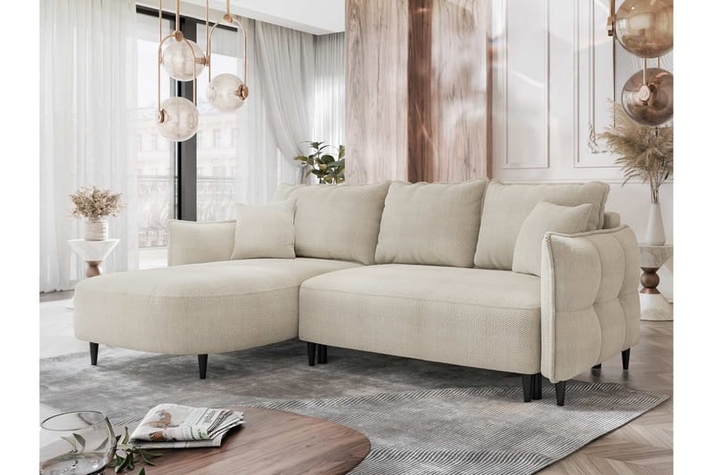 Sycylia Sofa med Divan 3-seter - Beige - Møbler - Sofaer - Sofa med sjeselong