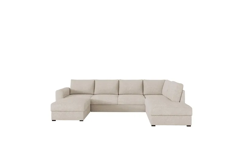 Taberk Sofa med Sjeselong og Divan 4-seter, Beige