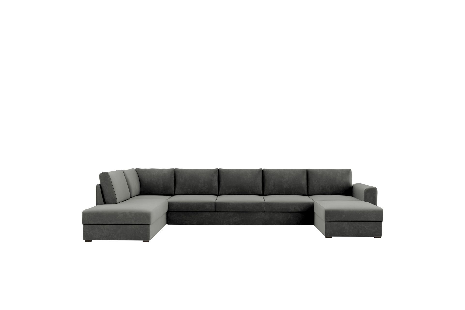Taberk Sofa med Sjeselong og Divan 5-seter - Grå - Møbler - Sofaer - U-sofa