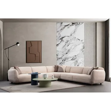 Talrosen 7-seters Hjørnesofa - Kremhvit - Møbler - Sofaer - Hjørnesofa