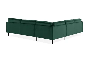 Teodin Hjørnesofa Fløyel - Grønn - Møbler - Sofaer - Hjørnesofa