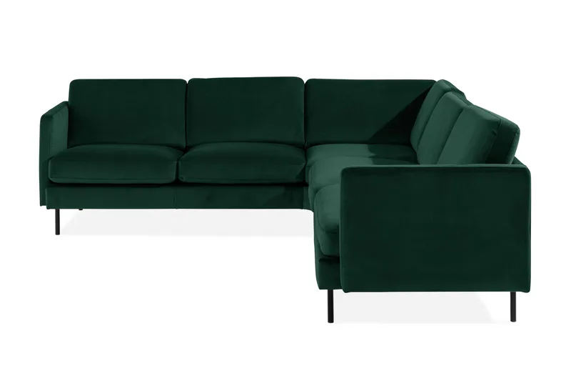 Teodin Hjørnesofa Fløyel - Grønn - Møbler - Sofaer - Hjørnesofa