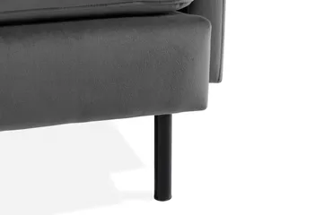 Teodin Hjørnesofa Fløyel - Lysegrå - Møbler - Sofaer - Hjørnesofa