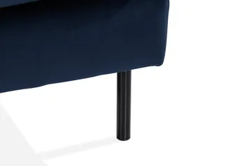 Teodin U-sofa med Divan Fløyel Venstre - Blå - Møbler - Sofaer - Fløyel sofaer