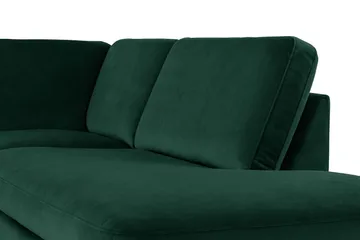 Teodin U-sofa med Divan Fløyel Venstre - Grønn - Møbler - Sofaer - Fløyel sofaer