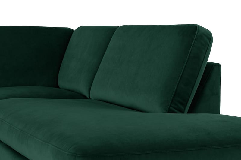 Teodin U-sofa med Divan Fløyel Venstre - Grønn - Møbler - Sofaer - Fløyel sofaer